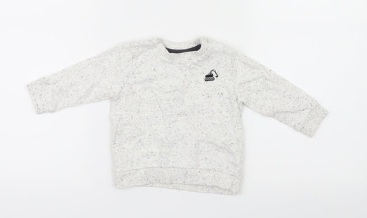 F&F Boys Grey  Knit Basic T-Shirt Size 3-6 Months