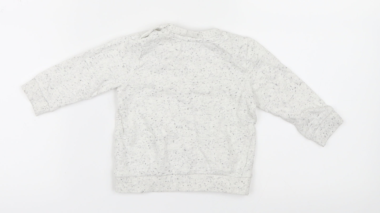 F&F Boys Grey  Knit Basic T-Shirt Size 3-6 Months
