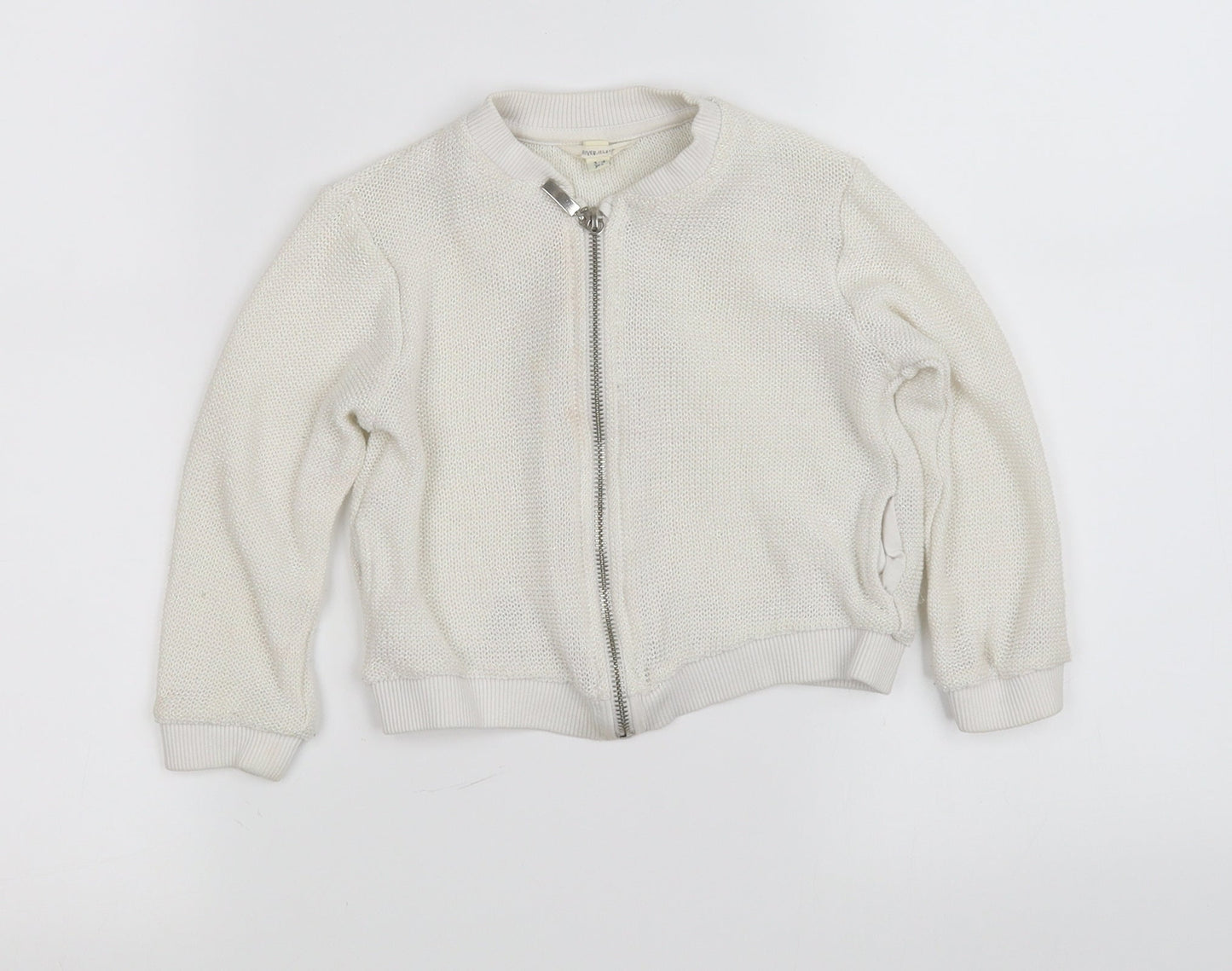 River Island Girls White   Jacket  Size 3-4 Years