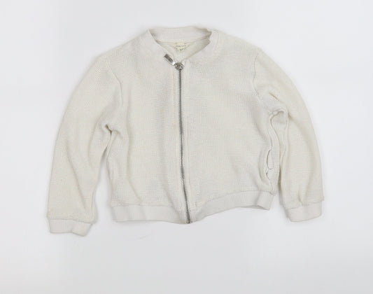 River Island Girls White   Jacket  Size 3-4 Years