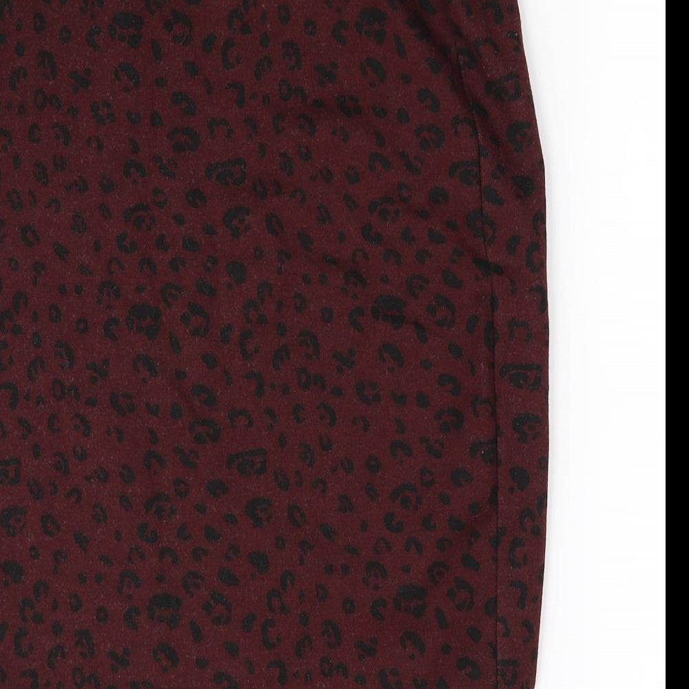 New Look Womens Red   Flare Skirt Size 8