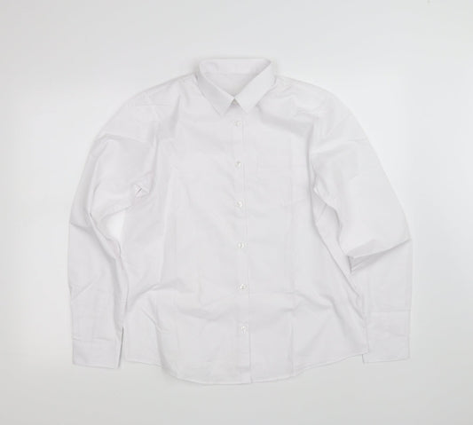 George Girls White   Basic Button-Up Size 15-16 Years