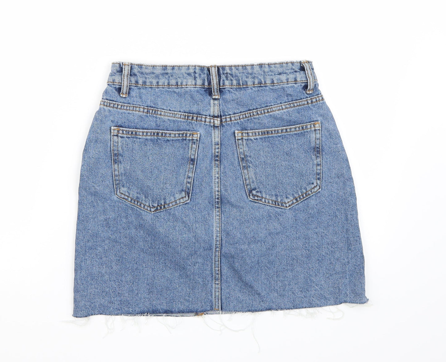 Denim & Co. Womens Blue   A-Line Skirt Size 8