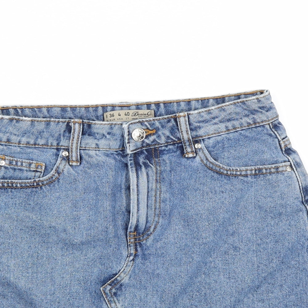 Denim & Co. Womens Blue   A-Line Skirt Size 8