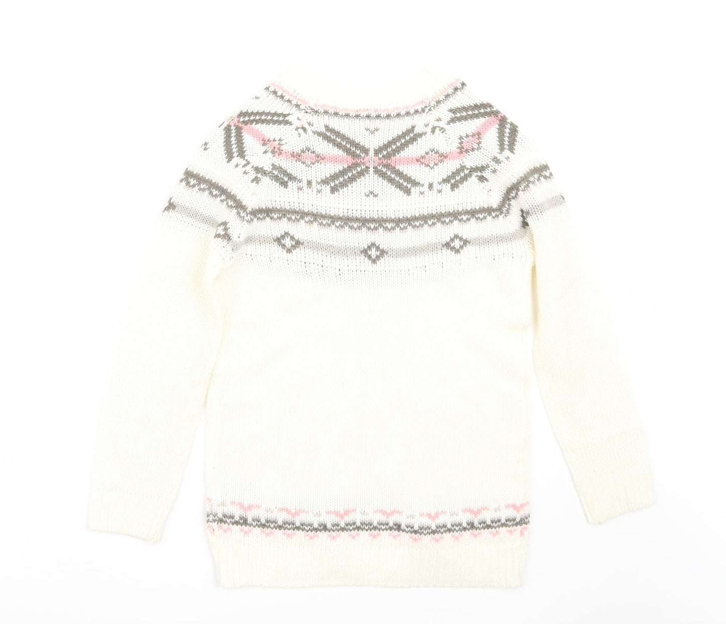 Peppers Girls White   Pullover Jumper Size 10-11 Years