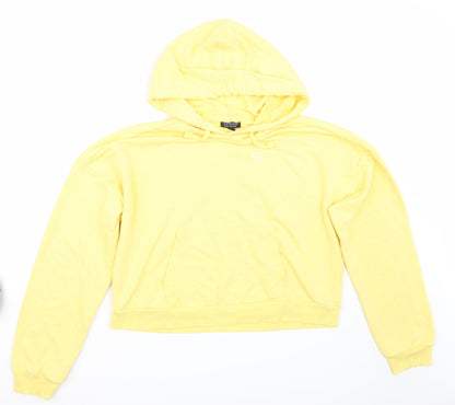 Additional front view of Topshop women’s yellow jumper, size UK 14