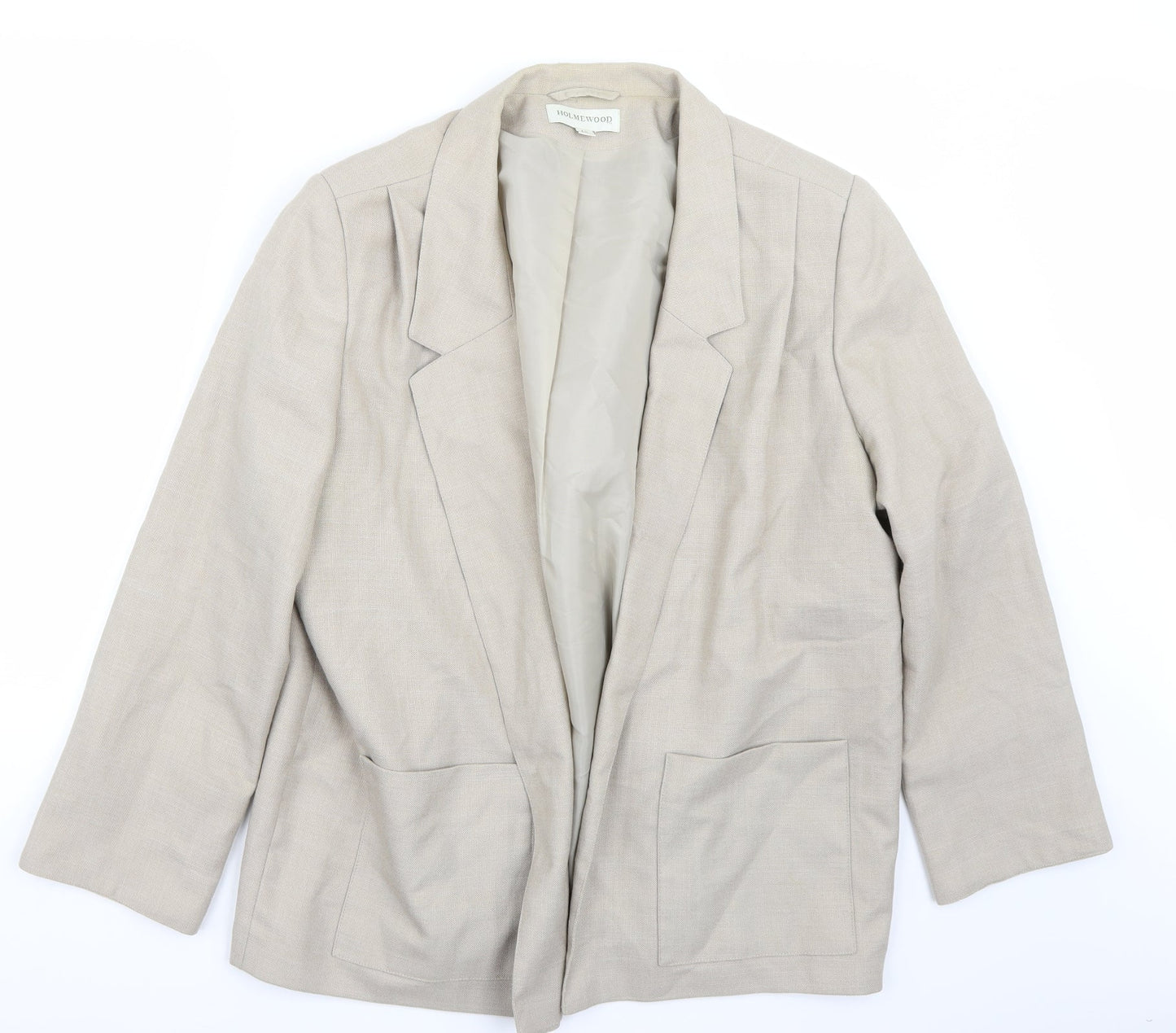 Holmewood Womens Beige   Jacket Suit Jacket Size 18