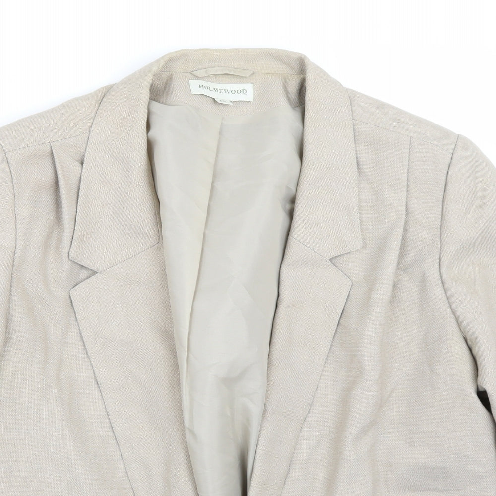 Holmewood Womens Beige   Jacket Suit Jacket Size 18