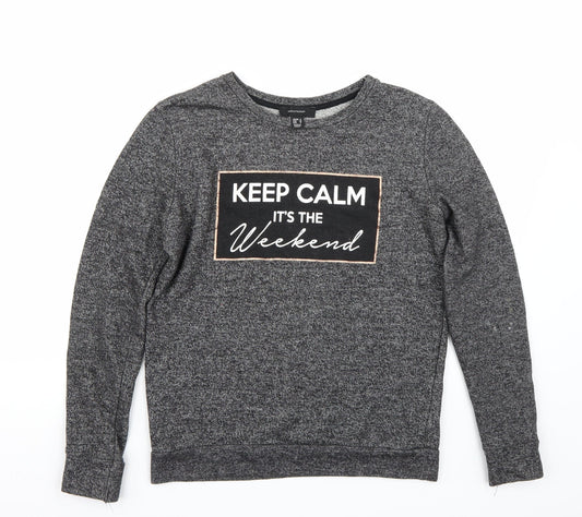 Primark Womens Grey   Pullover Jumper Size 8