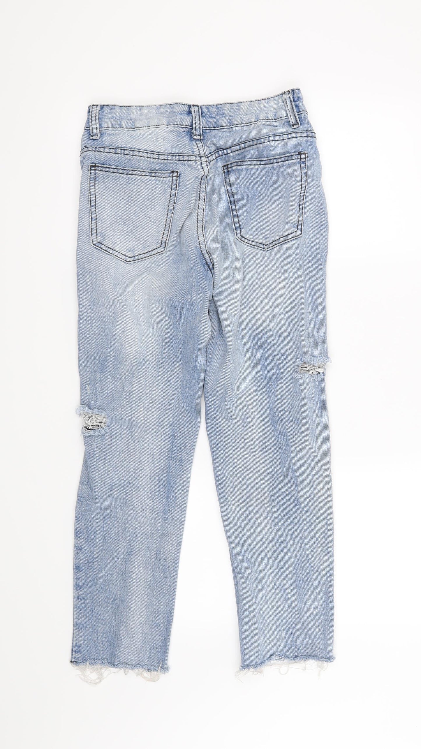 Preworn Womens Blue   Straight Jeans Size 8 L25 in