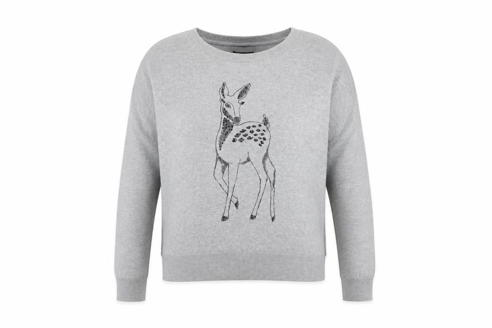 NEXT Womens Grey   Pullover Jumper Size 14  - Deer