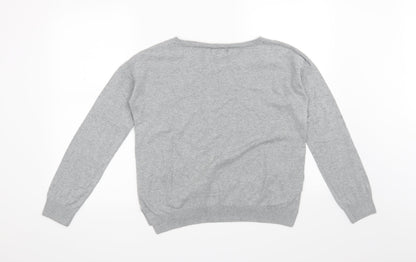 Back view of Next women’s grey jumper, size UK 14, - deer