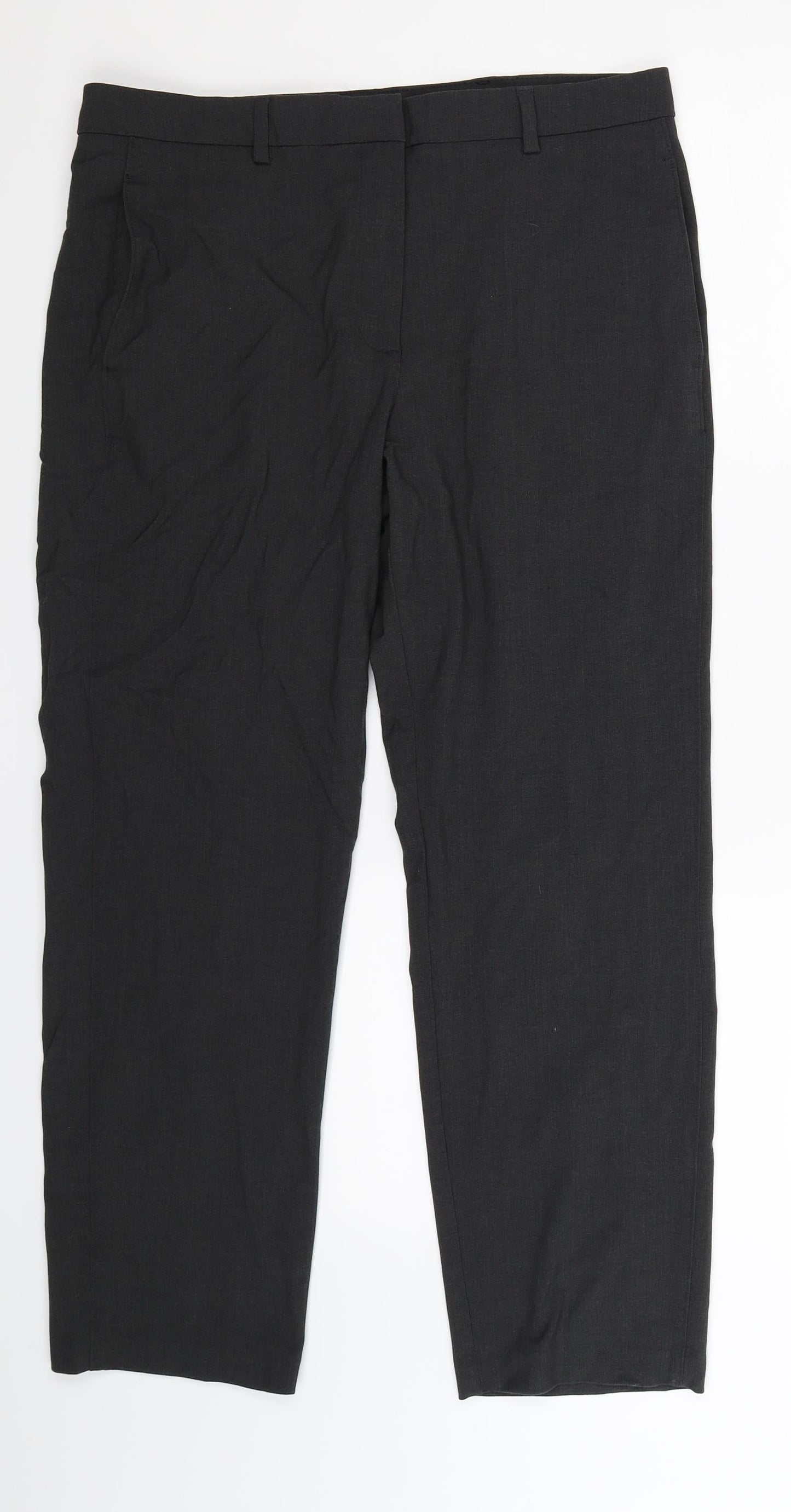 Marks and Spencer Womens Grey   Trousers  Size 14 L28 in