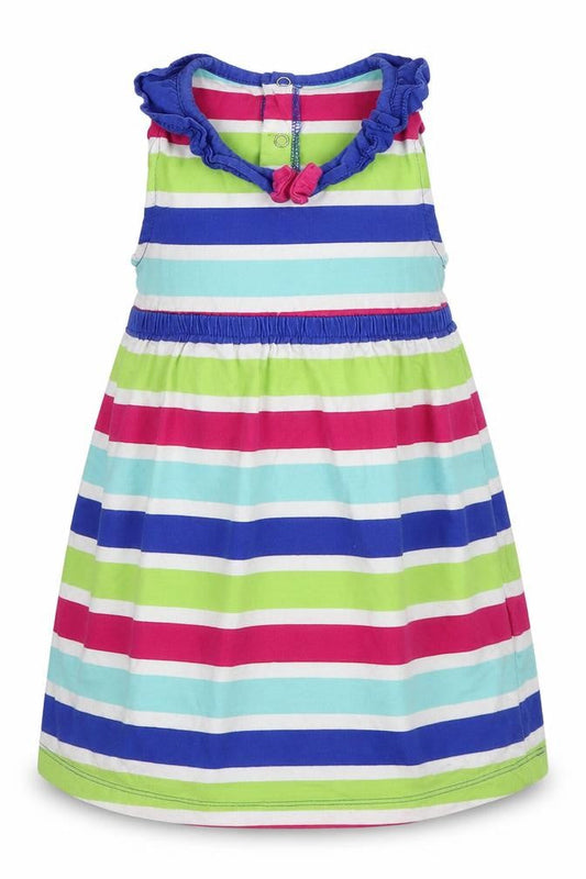 Charanga Girls Multicoloured Striped  Fit & Flare  Size 2-3 Years