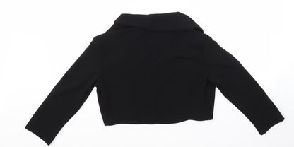 Back view of Boohoo women’s black 3-in-1 jacket blazer, size UK 12