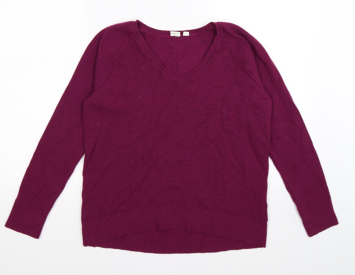 H&M Womens Purple  Knit Pullover Jumper Size XS