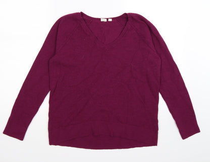 Additional front view of H&M women’s purple knit jumper, size XS