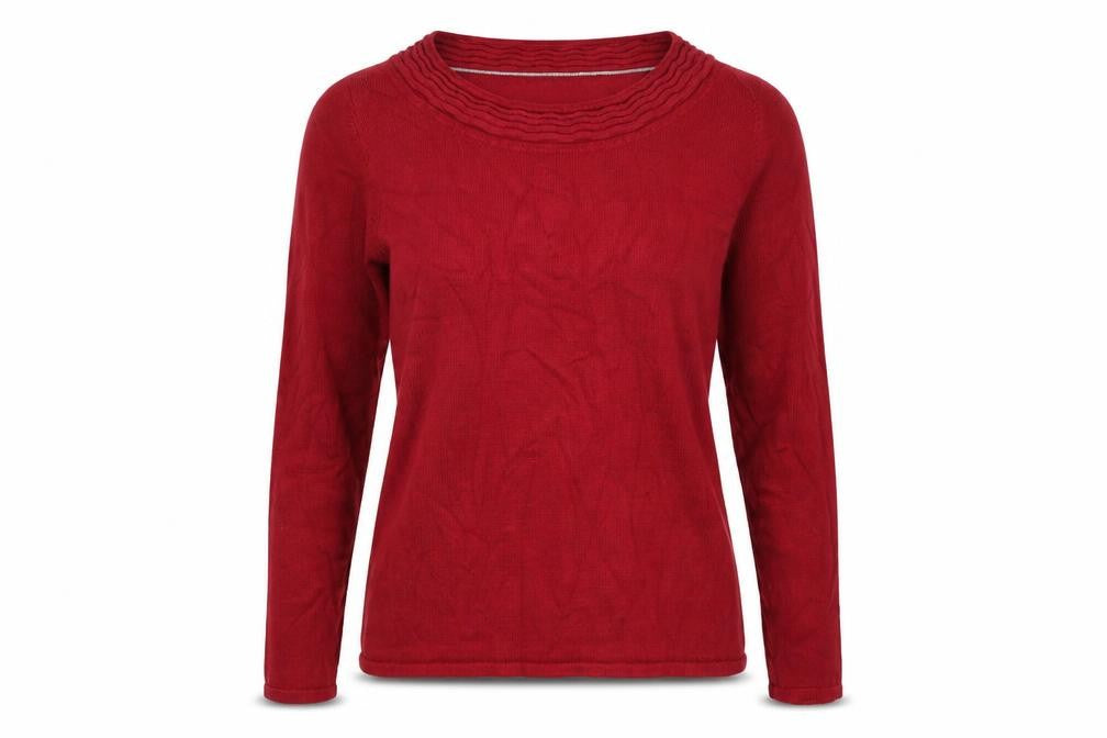 Bonmarché Womens Red Knit Pullover Jumper Size XS