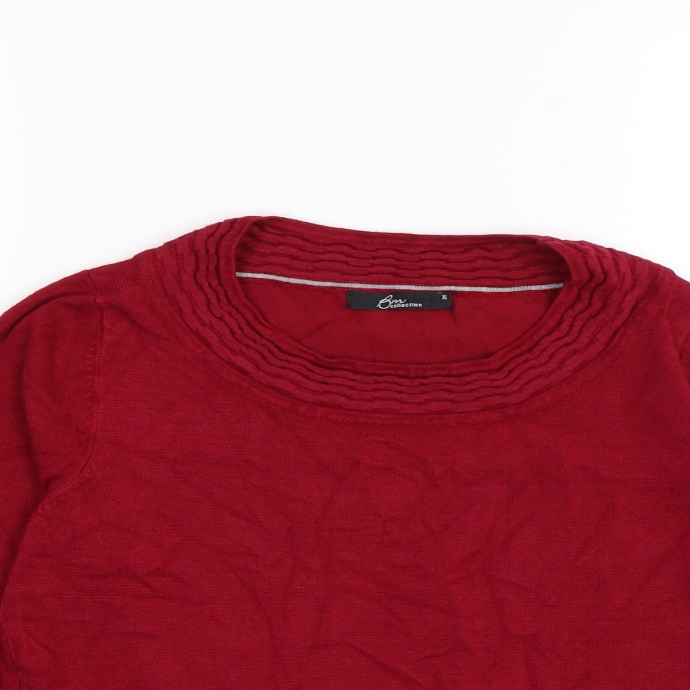 Bonmarché Womens Red  Knit Pullover Jumper Size XS