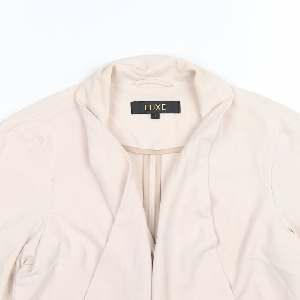 Dorothy Perkins Womens Beige   Jacket Blazer Size 12  - waterfall