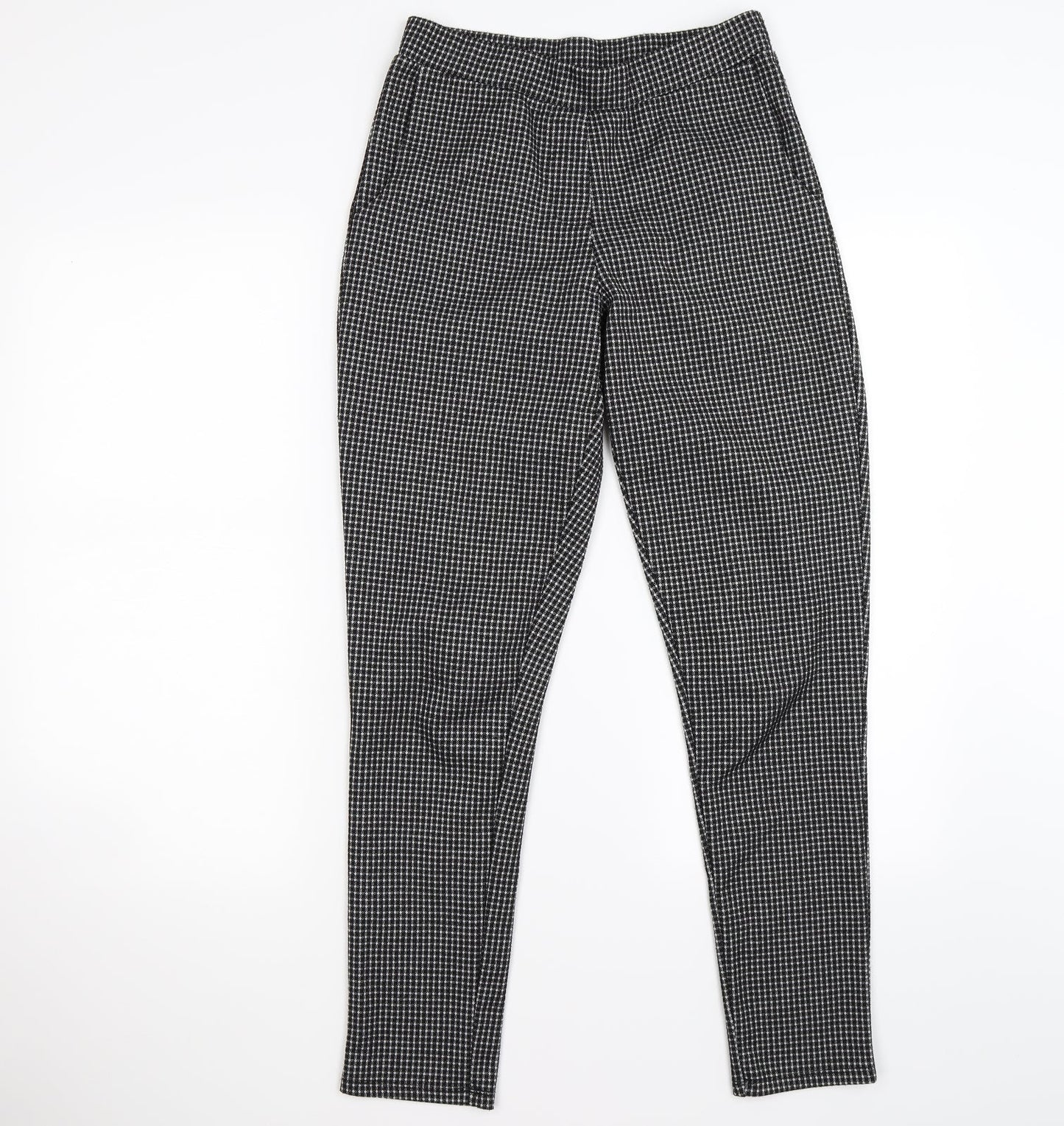 Dorothy Perkins Womens Black Check  Capri Trousers Size 8 L28 in - WORK OFFICE FORMAL