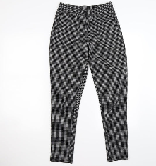 Dorothy Perkins Womens Black Check  Capri Trousers Size 8 L28 in - WORK OFFICE FORMAL