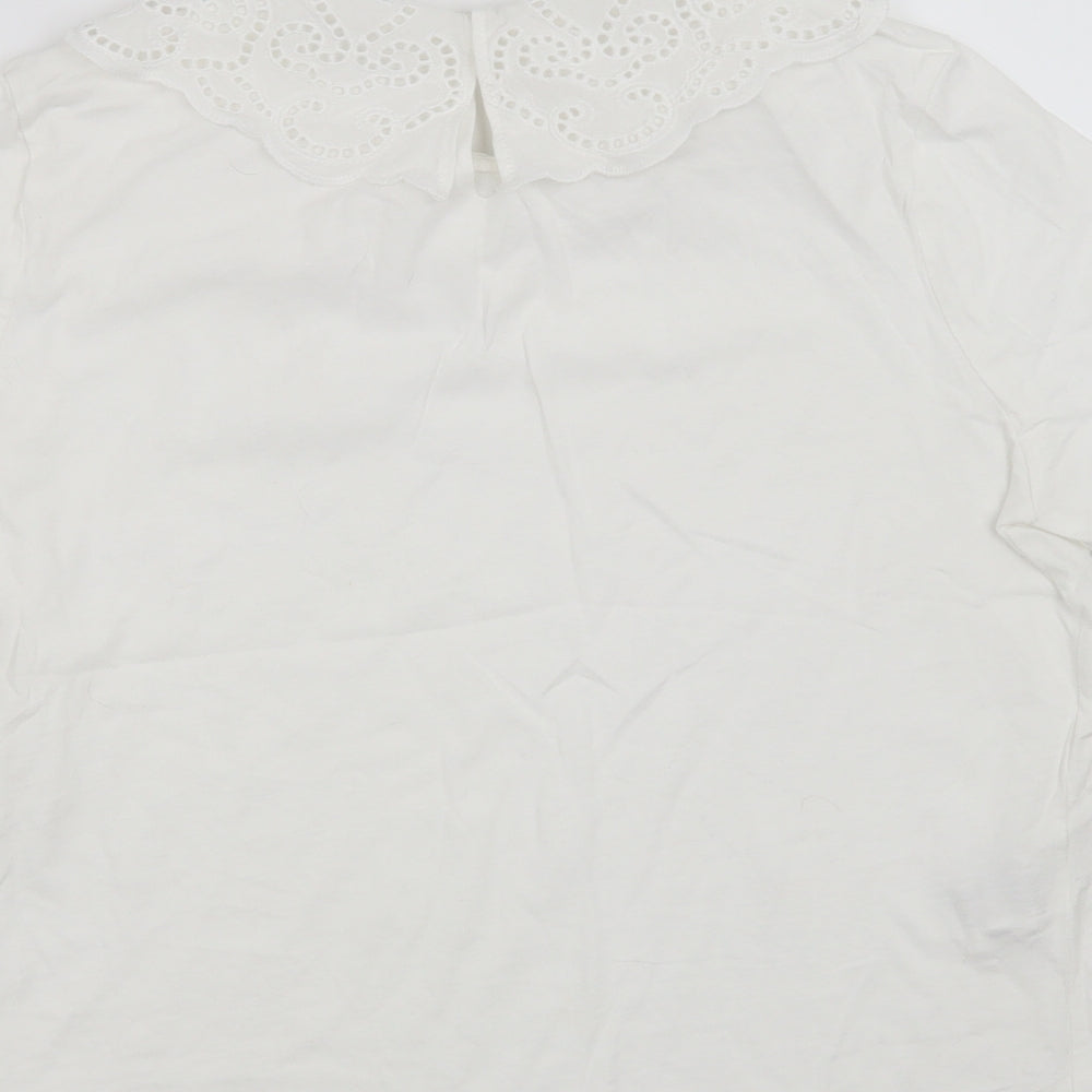 MNG Womens White   Basic T-Shirt Size M
