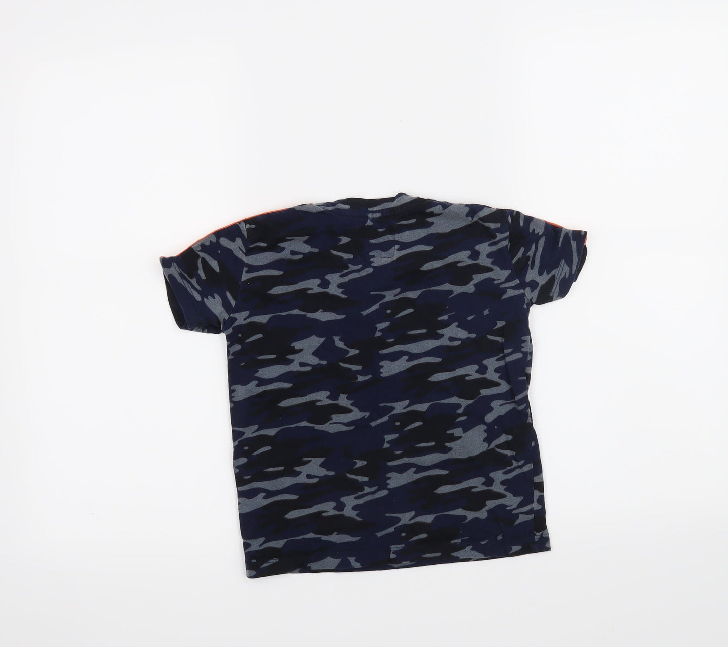 Threadboys Boys Blue Camouflage  Basic T-Shirt Size 5-6 Years