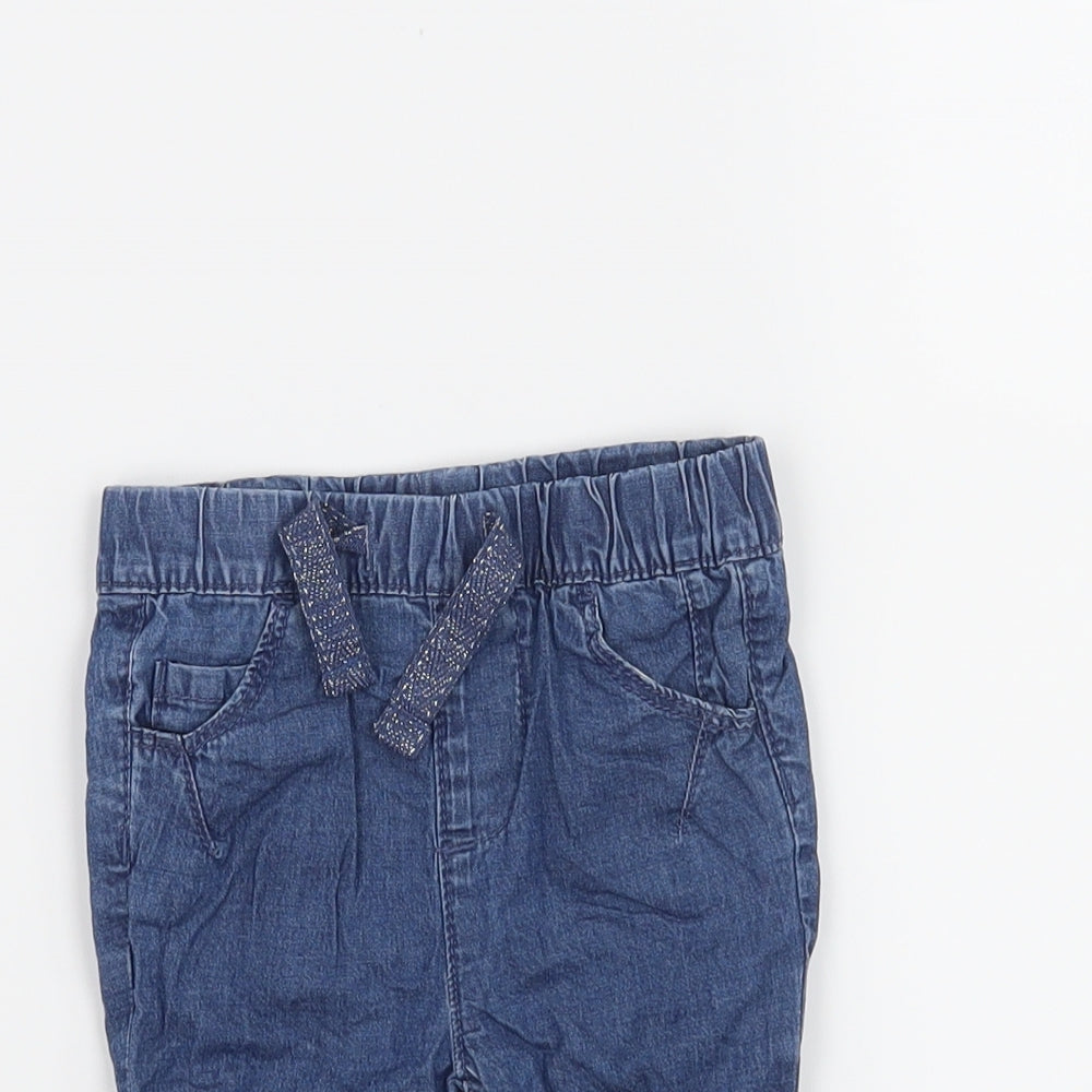 Primark Girls Blue   Cropped Jeans Size 3-6 Months