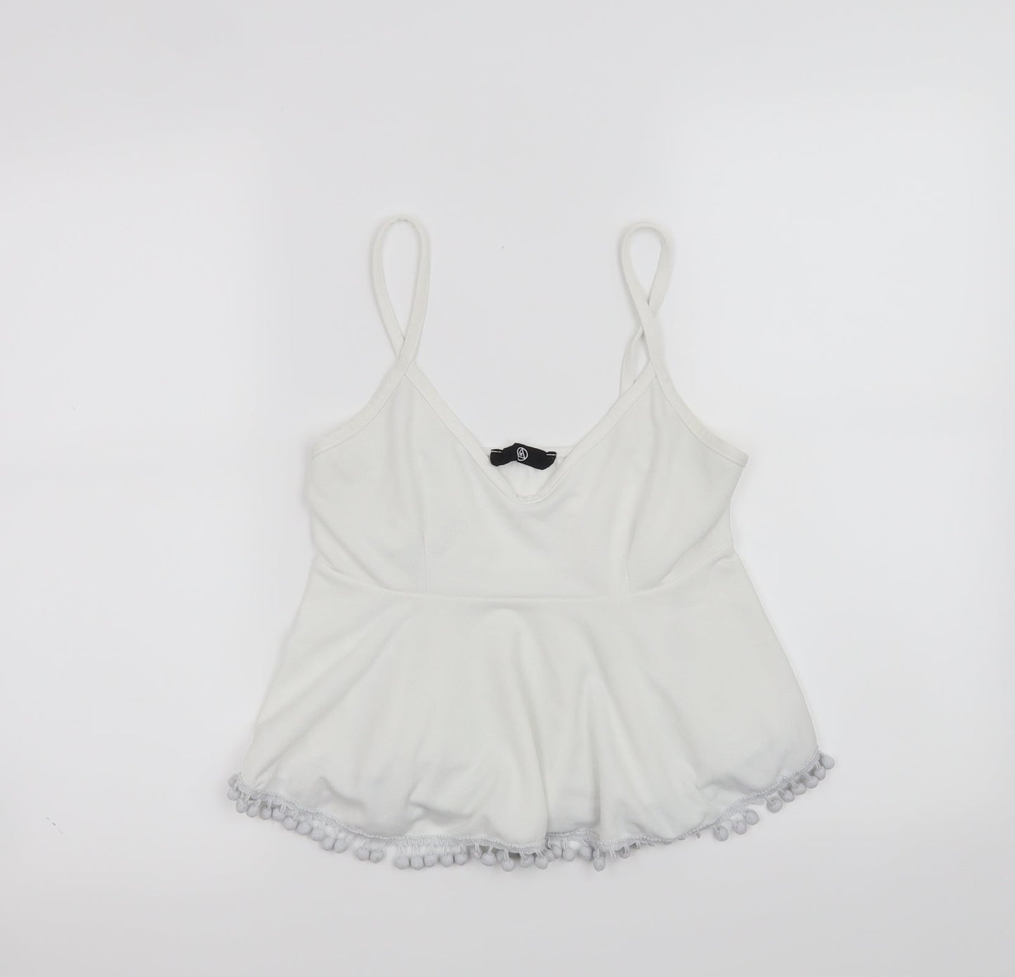 Missguided Womens White   Cropped Tank Size 10