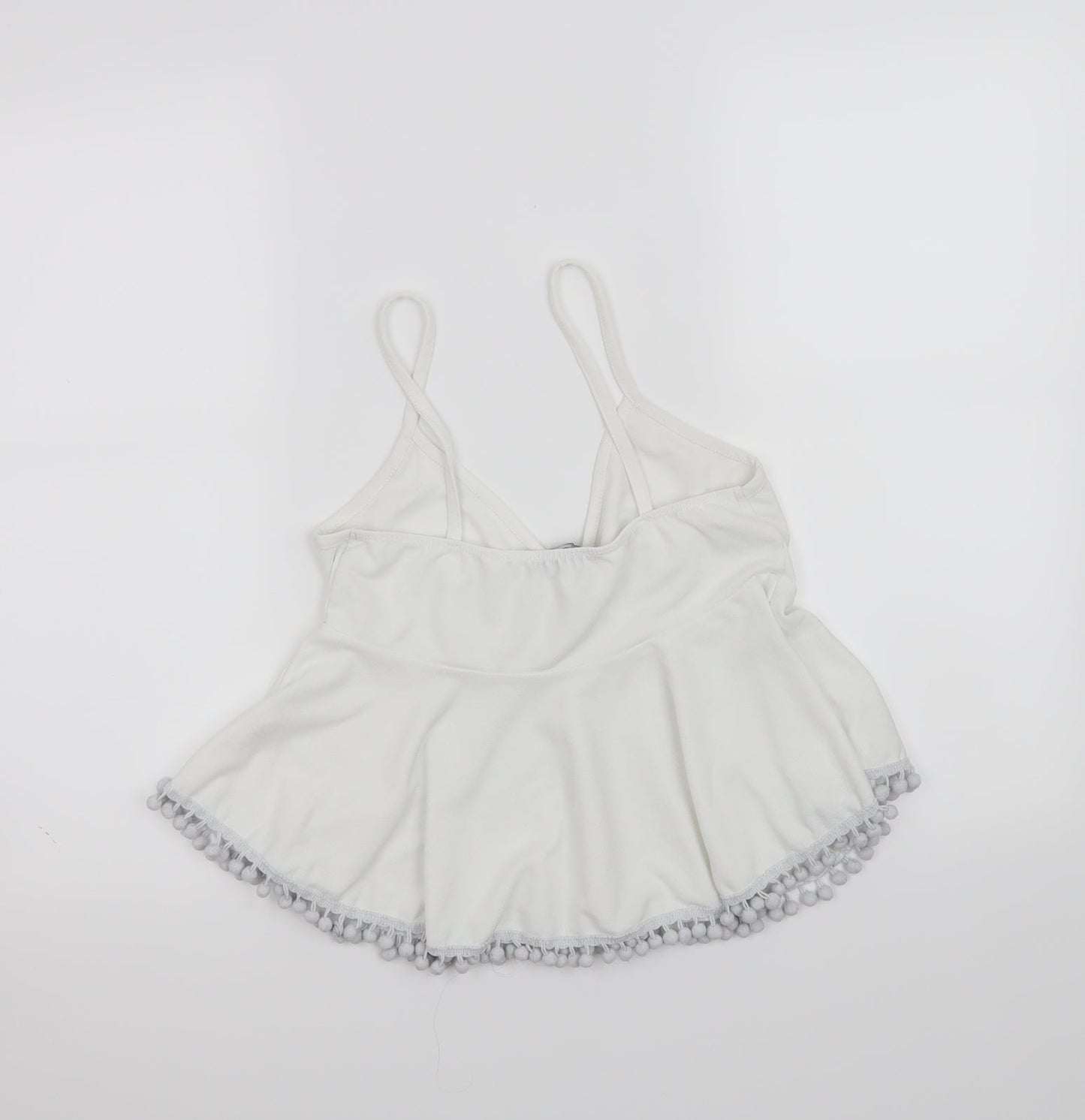 Missguided Womens White   Cropped Tank Size 10