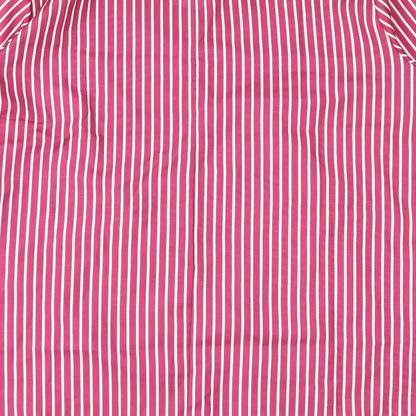 Brand and care label for MissLook women’s pink striped basic blouse, size XL