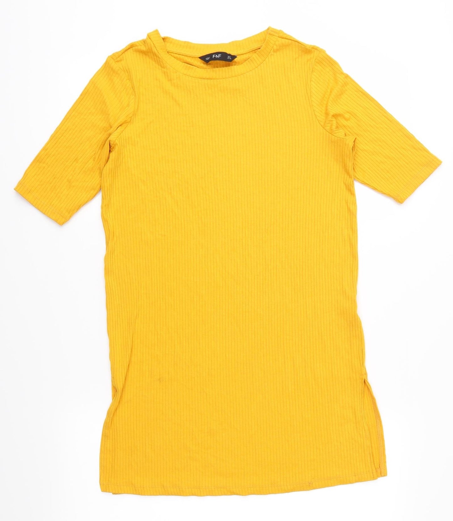 F&F Womens Orange   Basic T-Shirt Size 8
