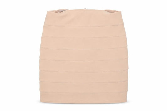 Front view of New Look women’s pink a-line skirt, size UK 8
