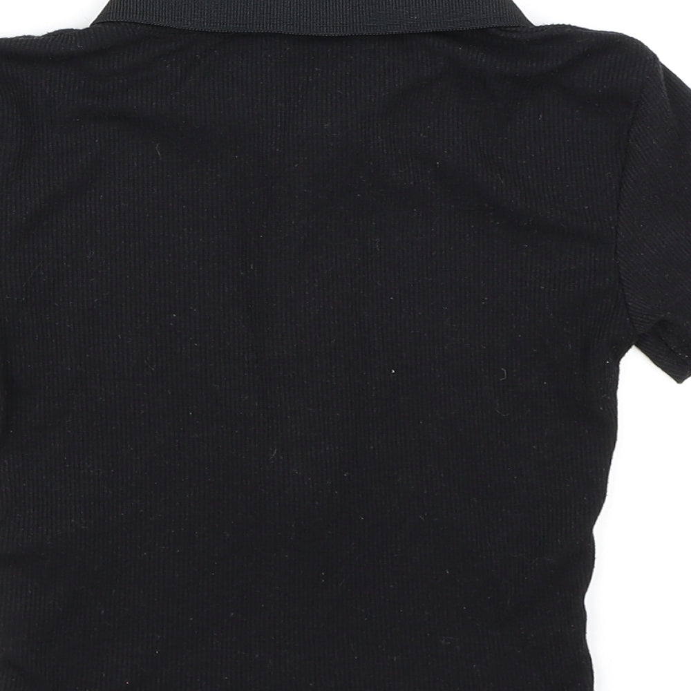 New Look Girls Black   Cropped Polo Size 10-11 Years