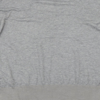 Brand and care label for Topshop women’s grey knit jumper, size UK 8