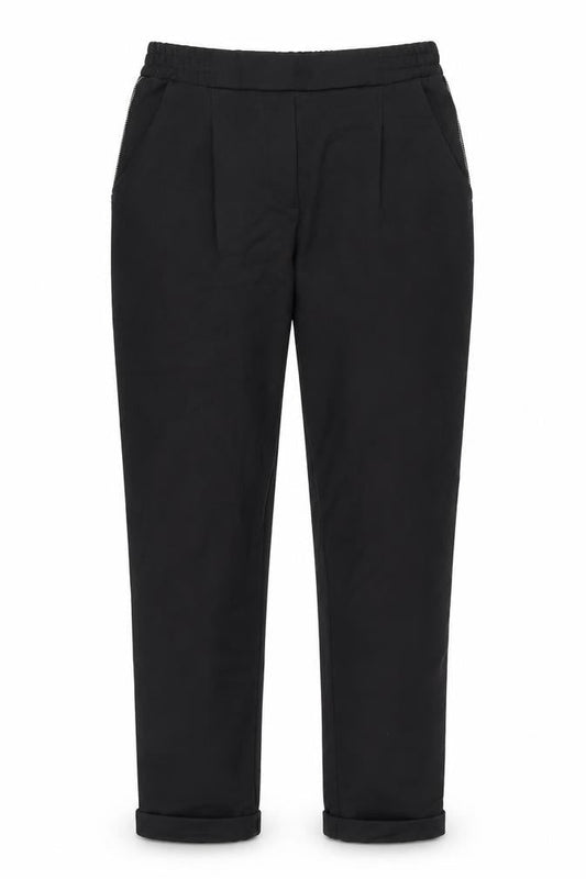 DiLViN WOMAN Womens Black  Rayon Trousers  Size 8 L28 in