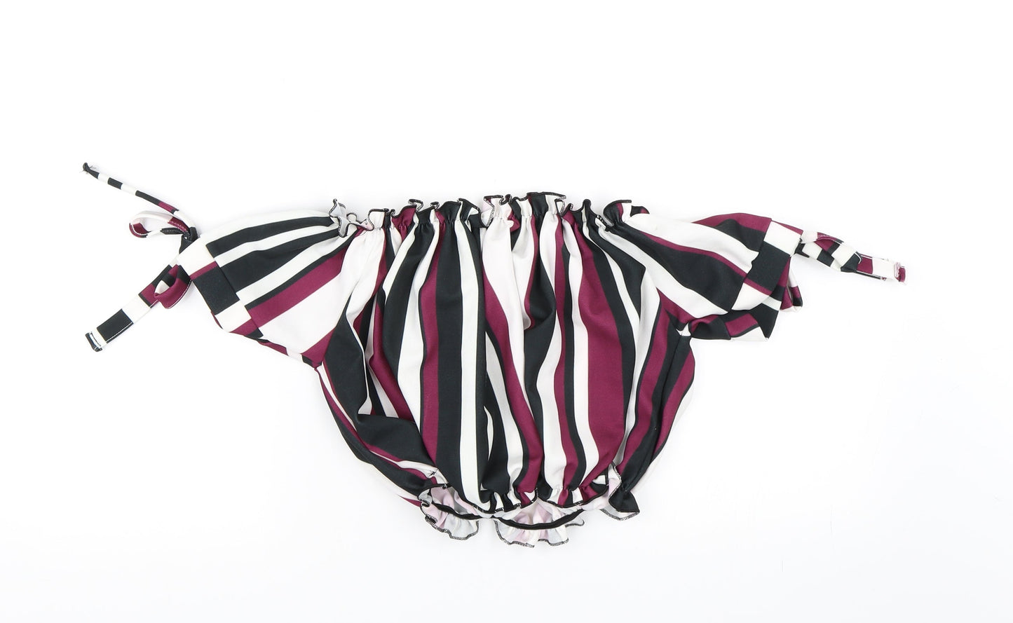 Select Womens Purple Striped  Cropped Blouse Size 14