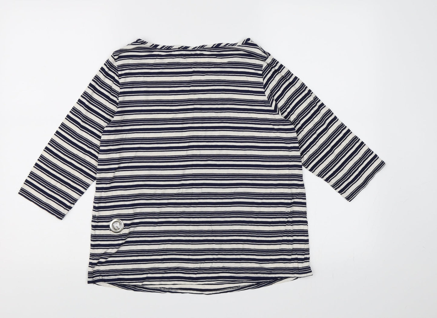 George Womens Blue Striped  Basic T-Shirt Size 10