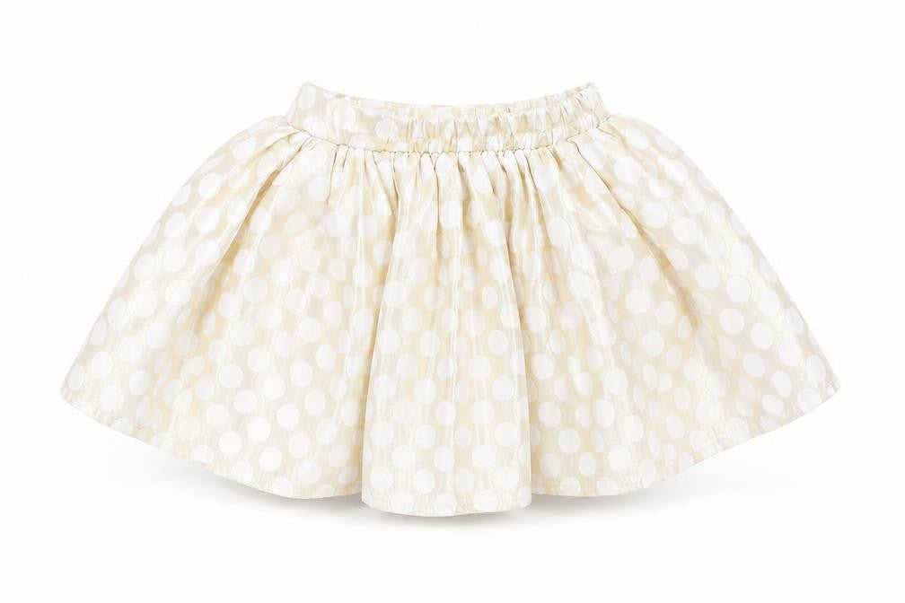 Preworn Girls Gold Polka Dot  Tutu Skirt Size 3-4 Years