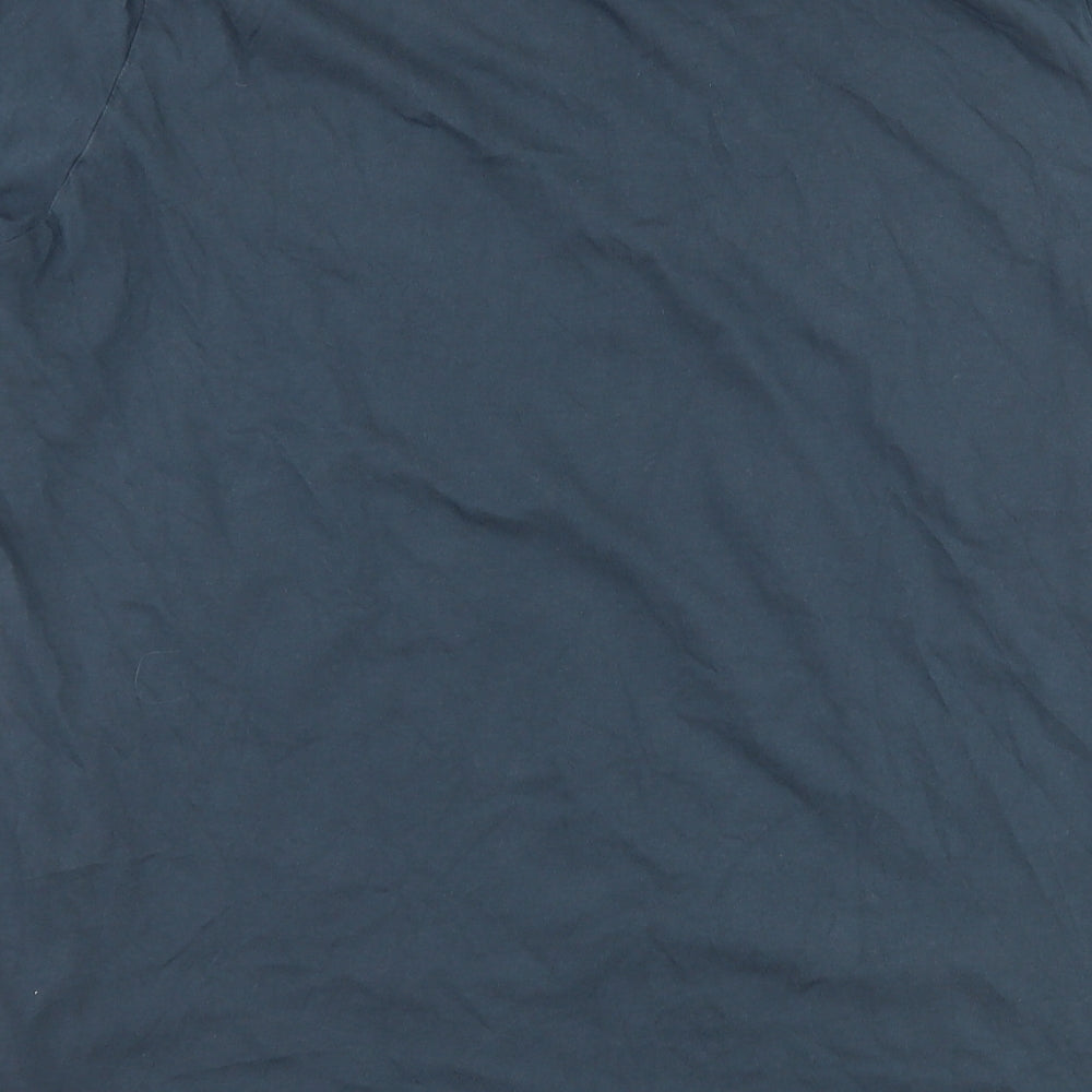 Matalan Mens Blue Geometric   Polo Size L