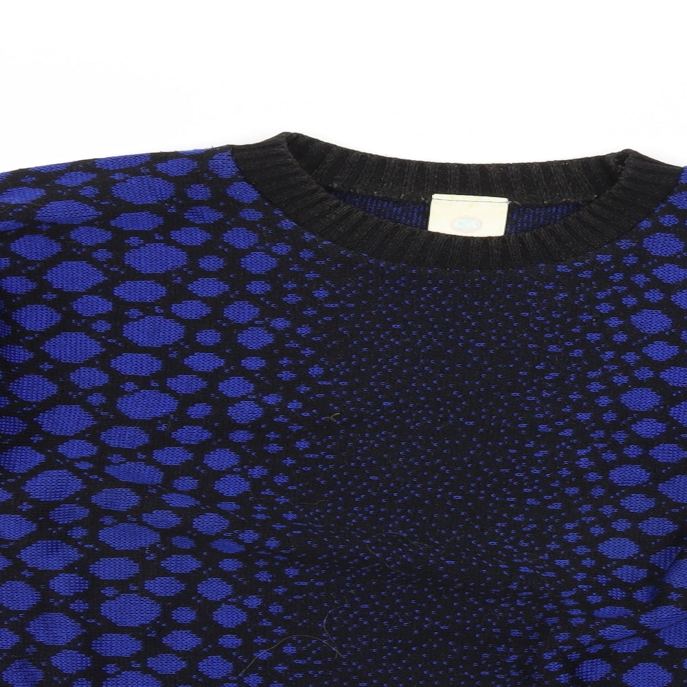 Canada Womens Black Polka Dot  Pullover Jumper Size 16