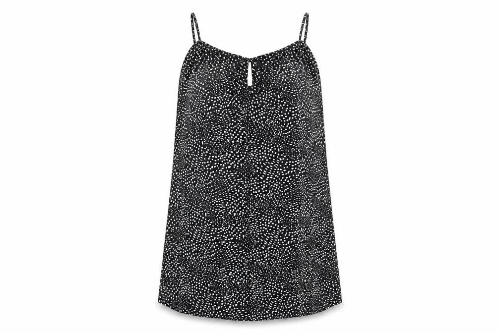 H&M Womens Black Polka Dot  Camisole Tank Size 12