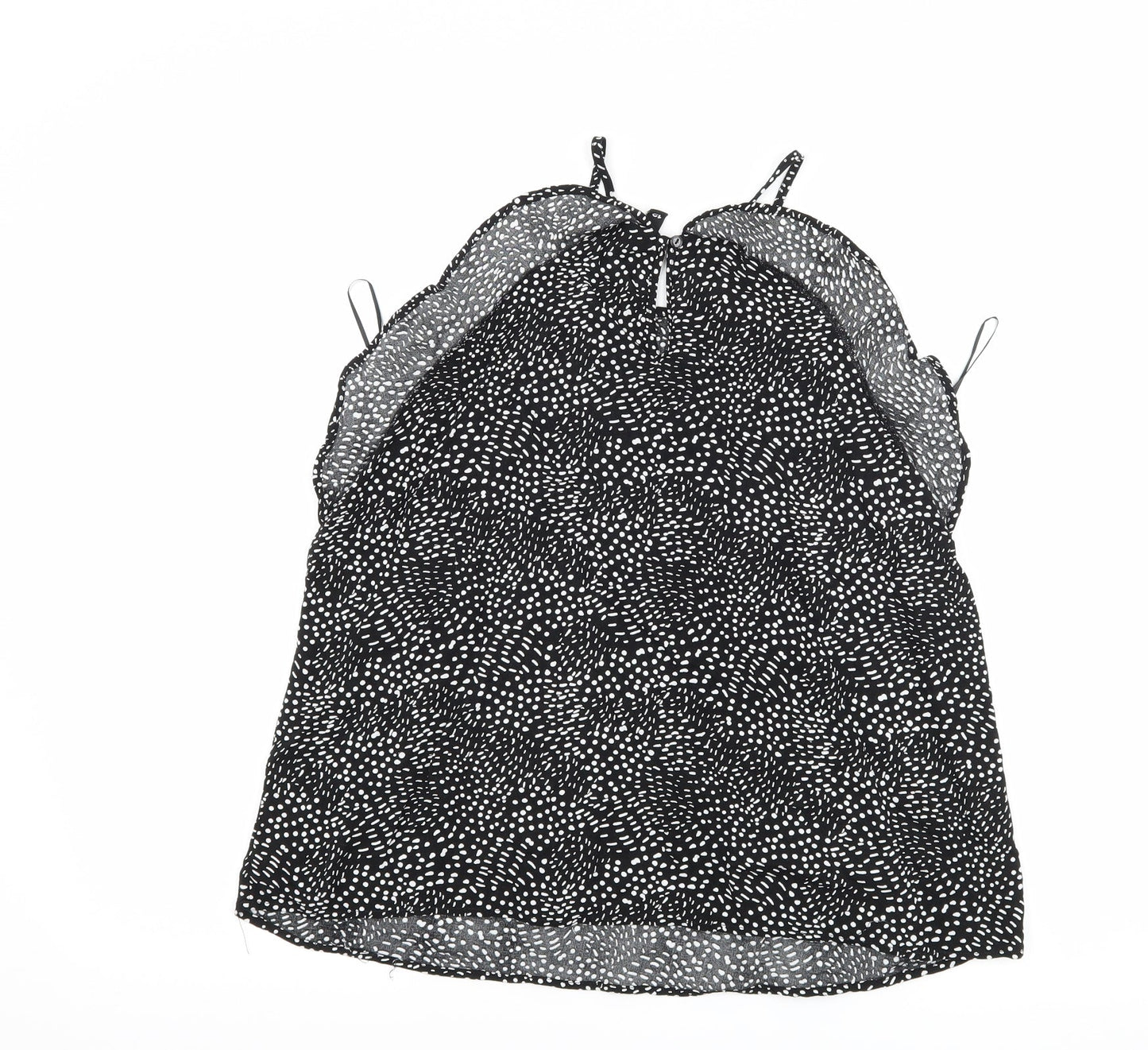 H&M Womens Black Polka Dot  Camisole Tank Size 12