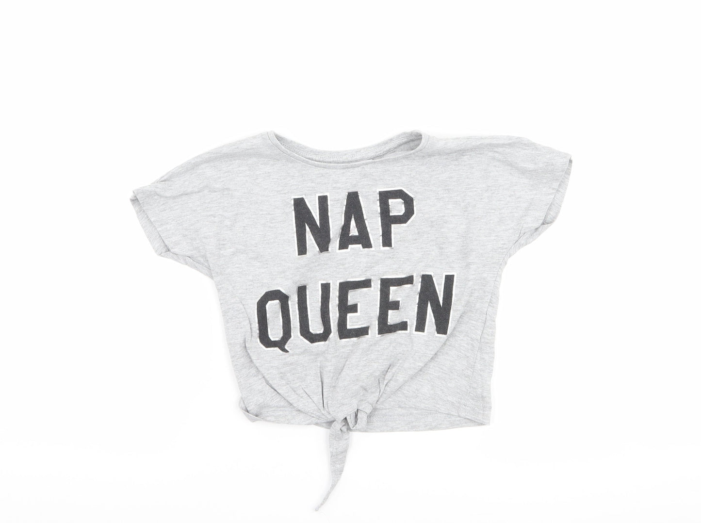 Minoti Girls Grey   Basic T-Shirt Size 4-5 Years  - Nap Queen