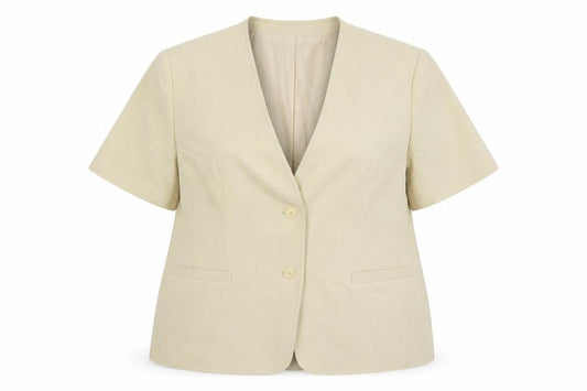 C&A Womens Beige   Jacket Blazer Size 24  - Shoulder Pads