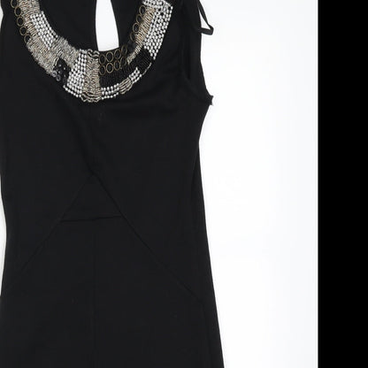 Close-up detail of Atmosphere women’s black bodycon, size UK 8