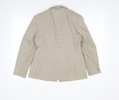 Back view of Debenhams women’s beige ikat jacket blazer, size UK 12
