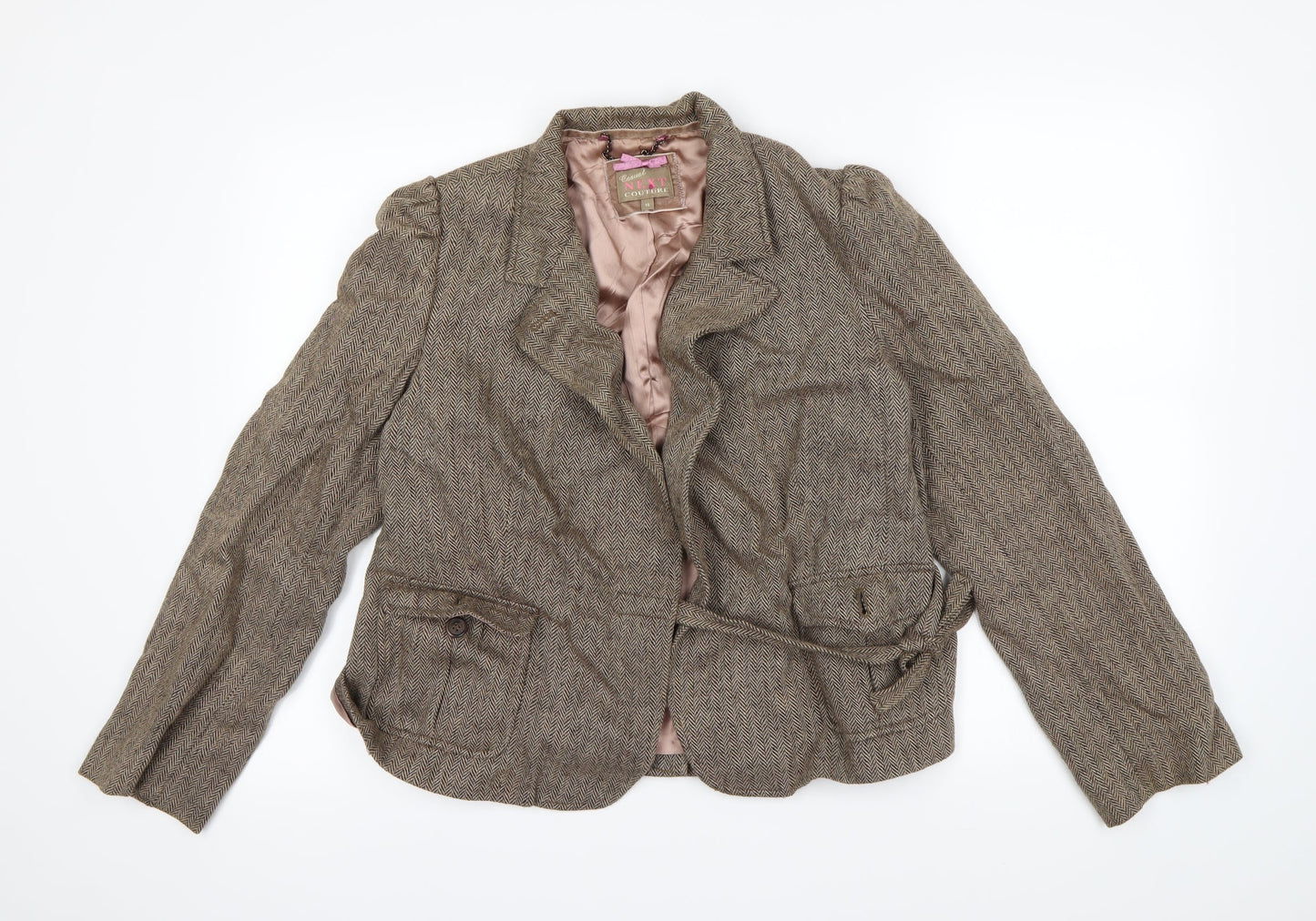 Next  Womens Beige   Jacket Coatigan Size 14