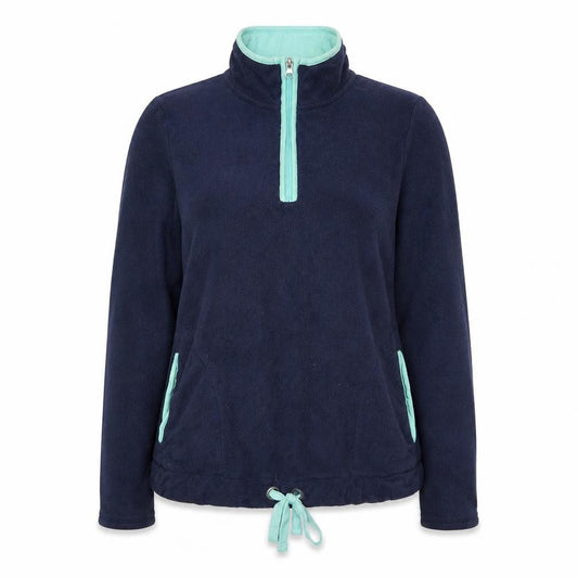 Front view of BHS women’s blue jacket, size UK 8